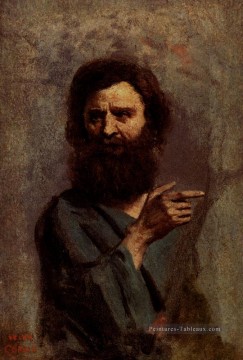 Corot Tête d’Homme Barbu plein air romantisme Jean Baptiste Camille Corot Peinture à l'huile